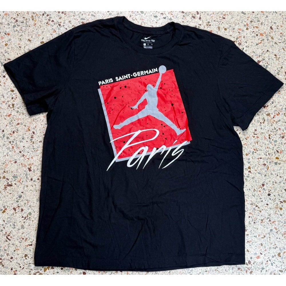 The Nike Tee Paris Saint-Germain Air Jordan Men's Short Sleeve T-Shirt Size XL